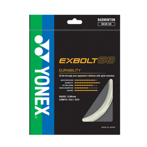 Yonex Exbolt 68 Badminton String (10m Set) White