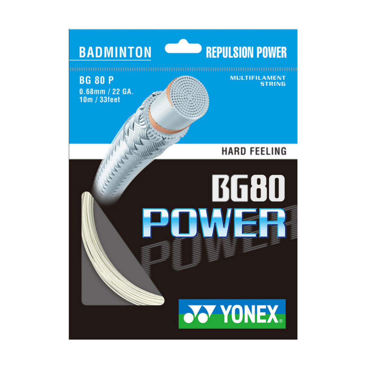 Yonex BG80 Power String (10m Set) White