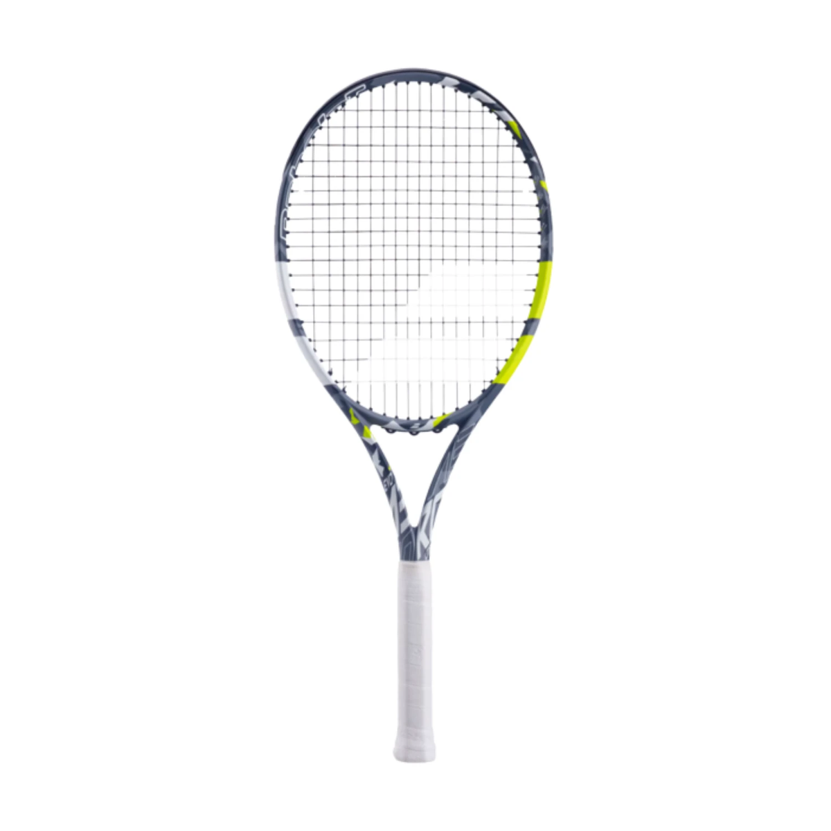 Babolat Evo Aero Lite 102in² (Grey/Yellow/White) Tennis Racket 260g - Strung Tennis Rackets Babolat