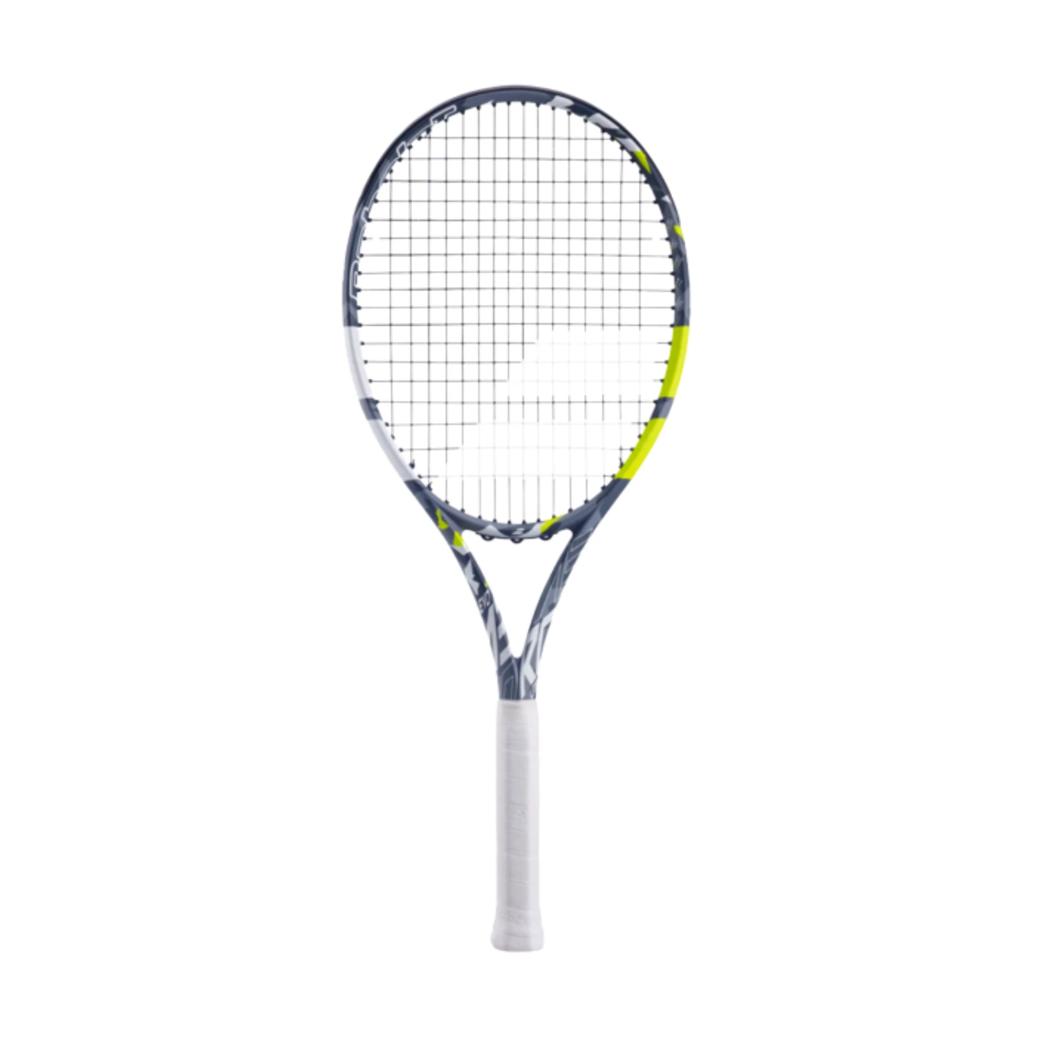 Babolat Evo Aero Lite 102in² (Grey/Yellow/White) Tennis Racket 260g - Strung Tennis Rackets Babolat