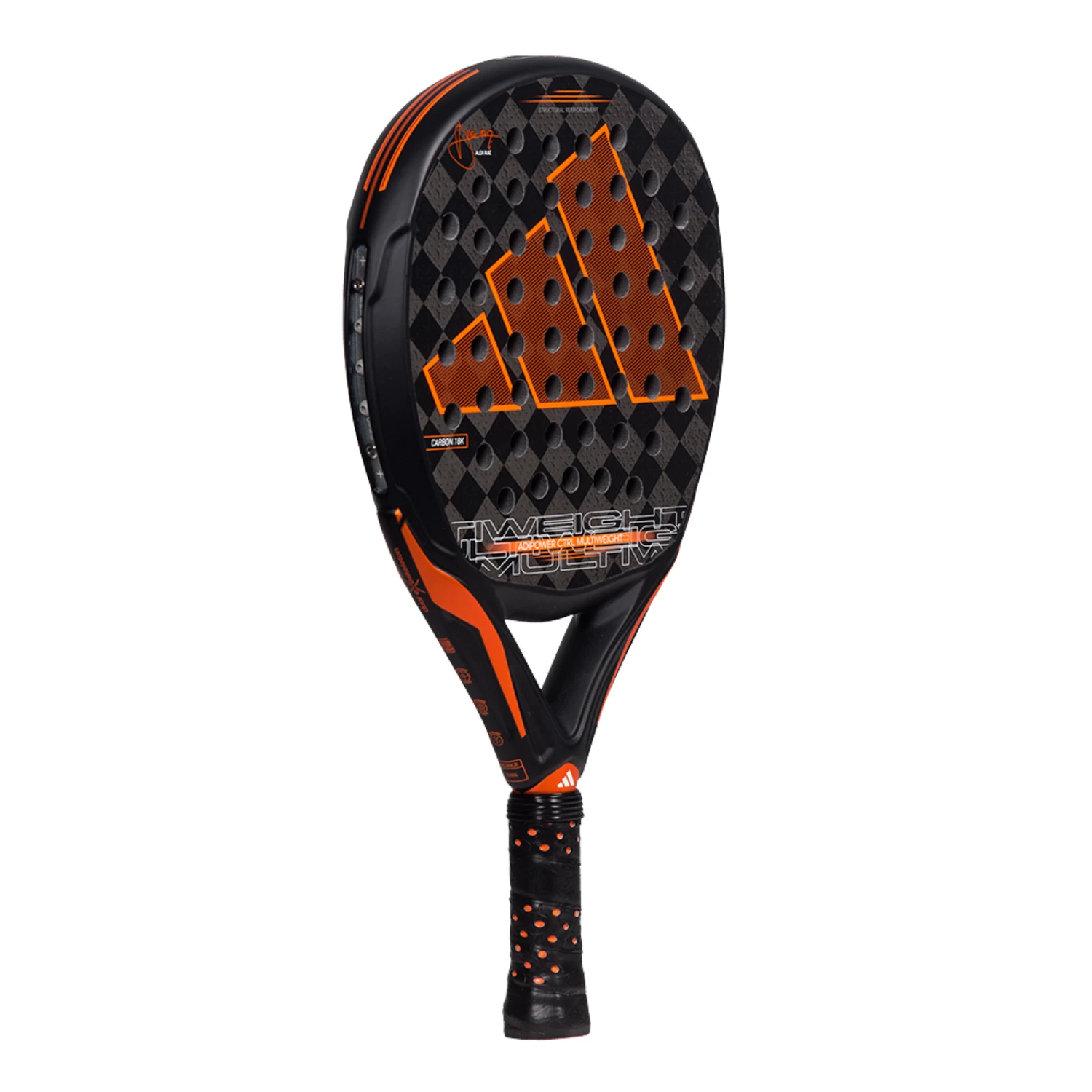 Adidas Adipower Multiweight Ctrl 3.3 Padel Racket - Black/Orange Padel Rackets Adidas