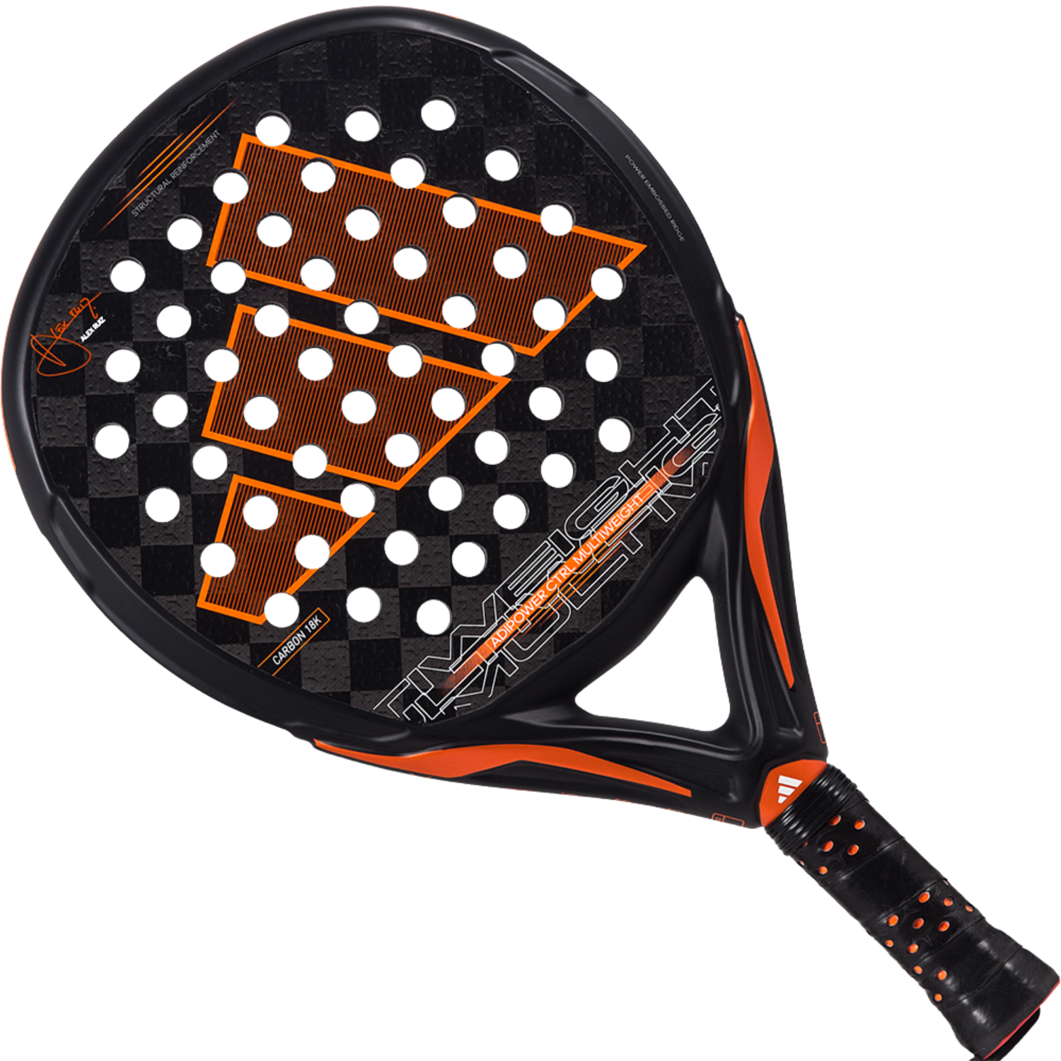 Adidas Adipower Multiweight Ctrl 3.3 Padel Racket - Black/Orange Padel Rackets Adidas