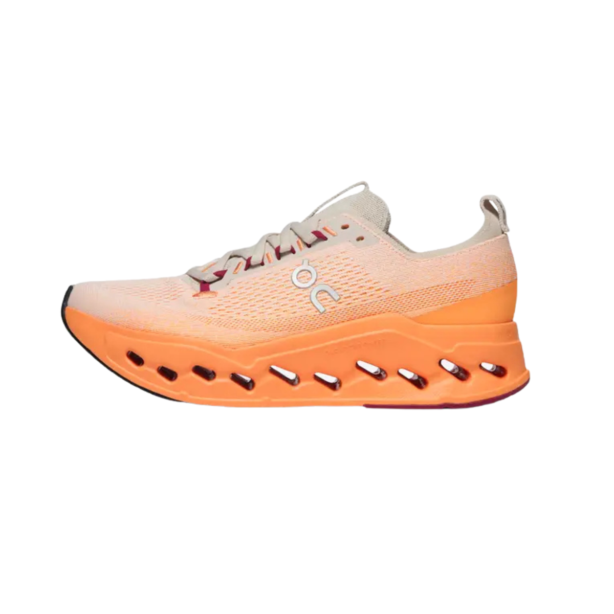 On Running Cloudsurfer Max Running Shoe Men - Pearl/Tangerine Running Shoes On Running