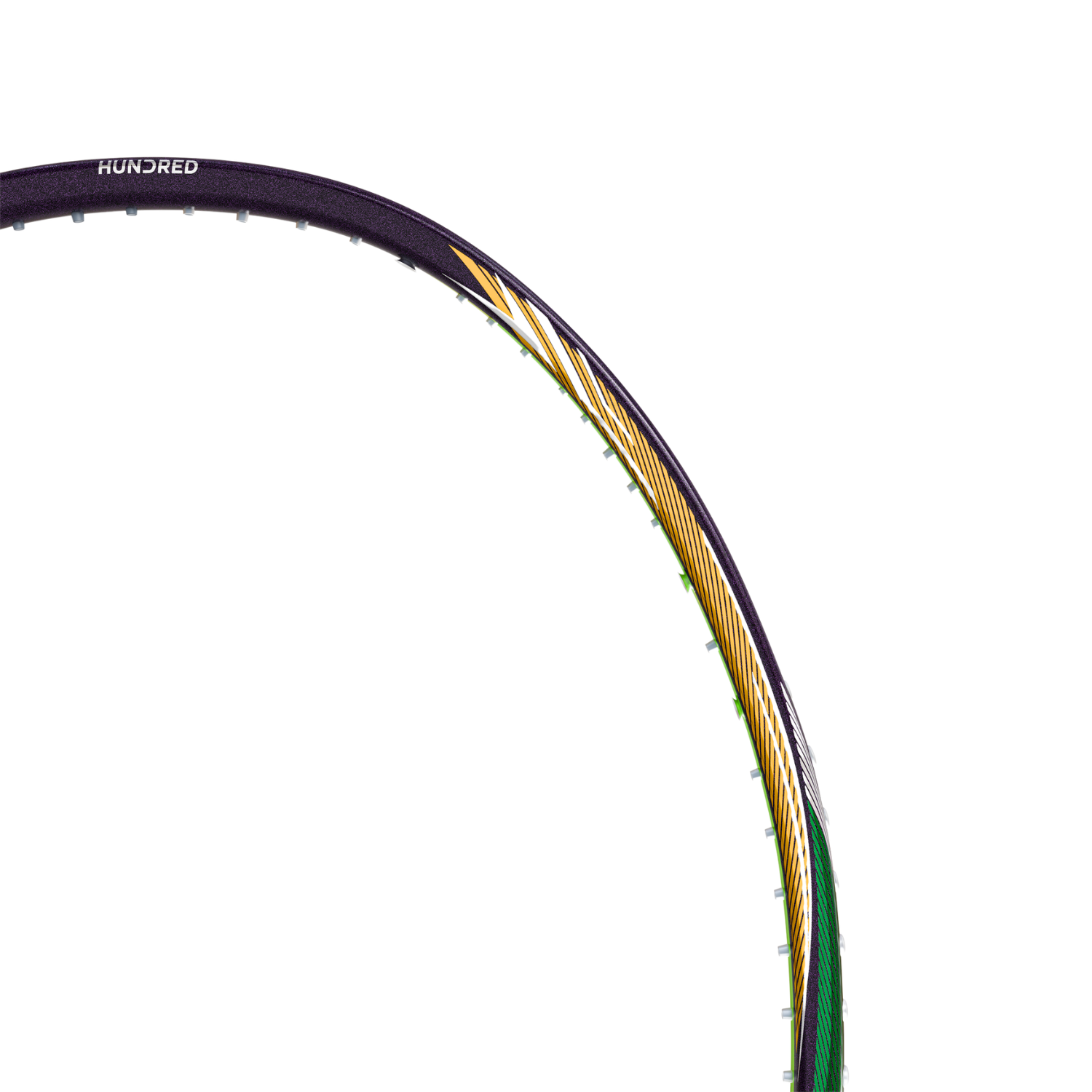 Hundred Hyfonic 7 Badminton Racket - Purple/Green Badminton Rackets Hundred