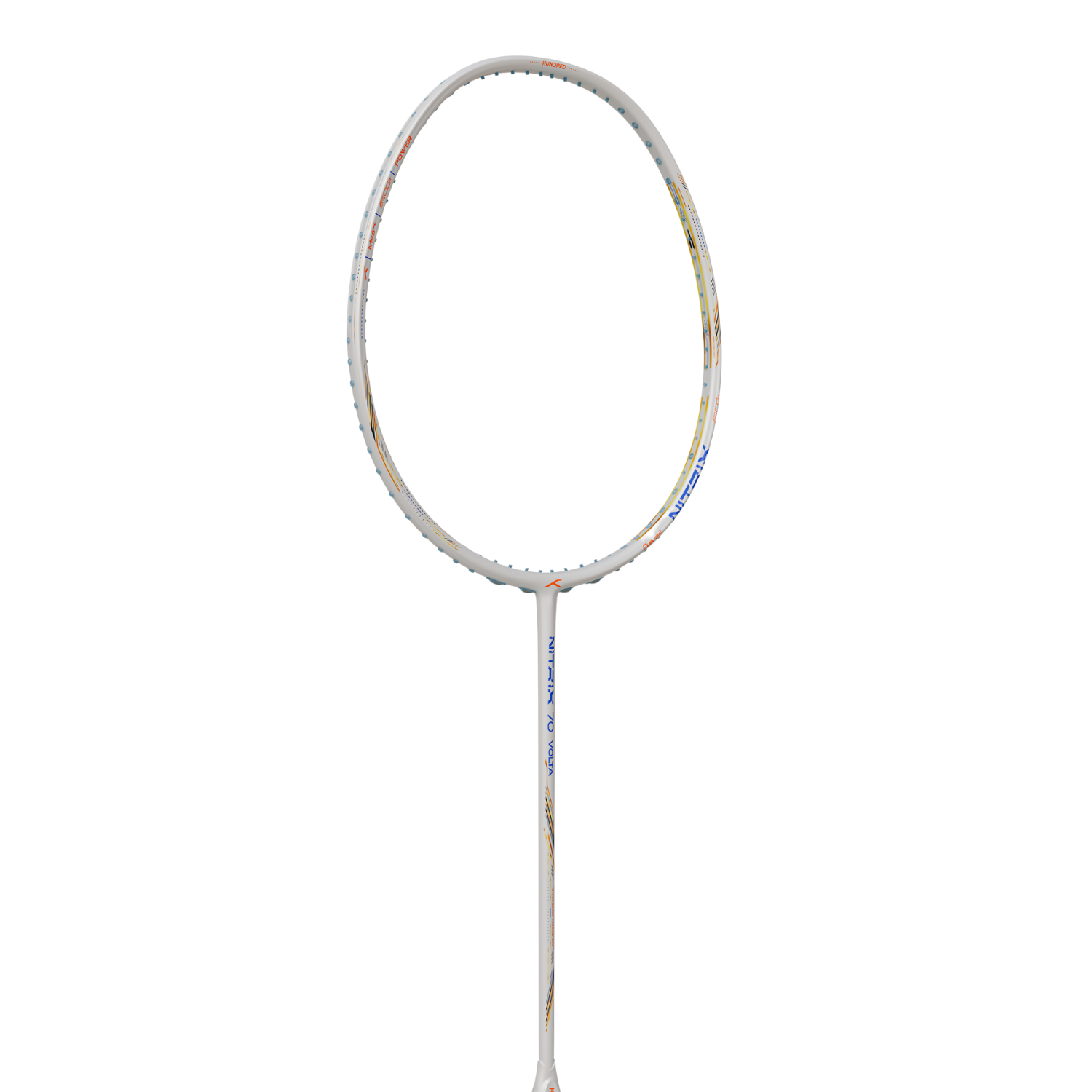 Hundred Nitrix 70 Volta Badminton Racket - White Badminton Rackets Hundred