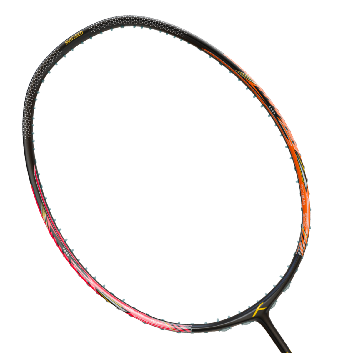 Hundred Flareon 700 Badminton Racket - Black/Orange Badminton Rackets Hundred