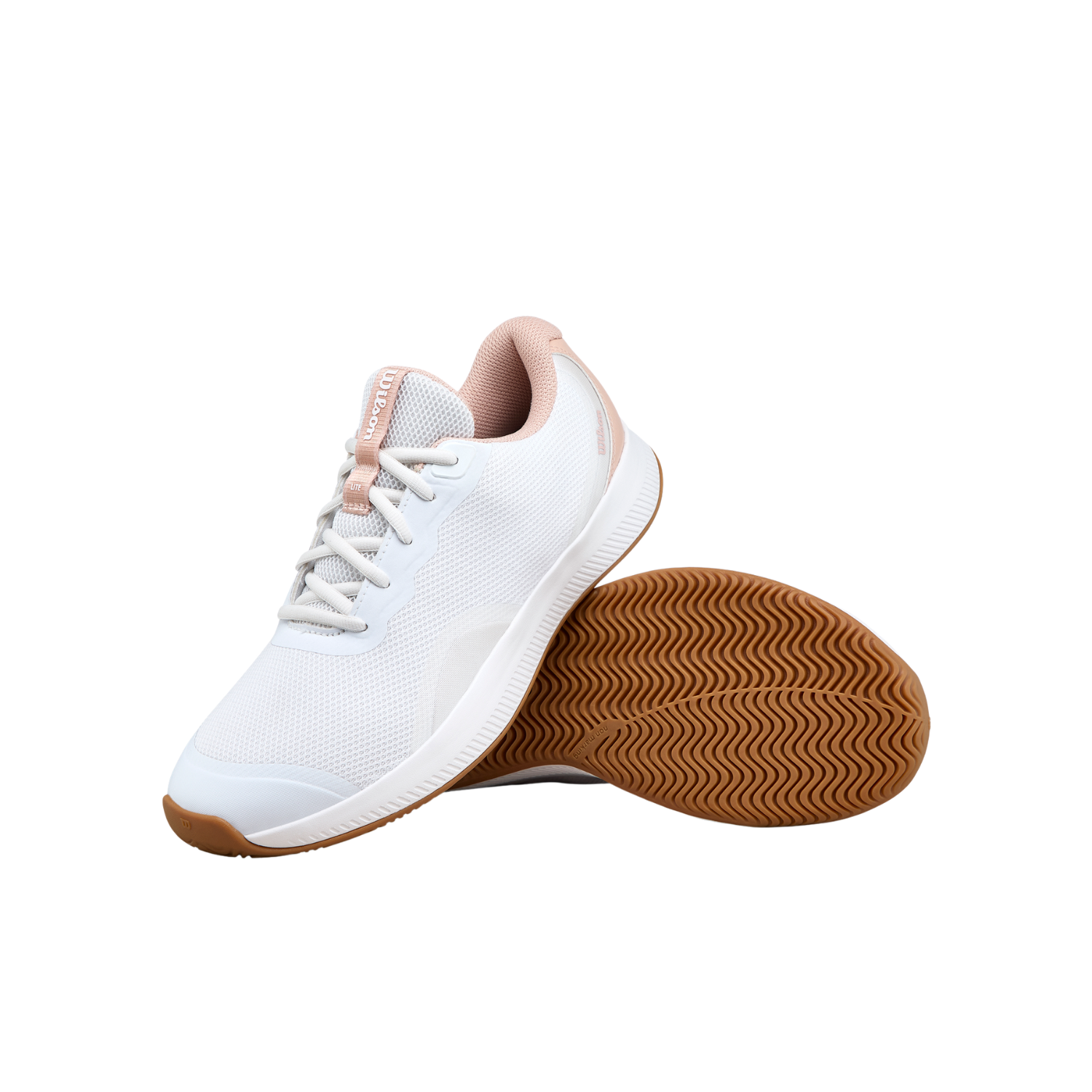 Wilson Intrigue Lite Tennis Shoe Women - White/Cameo Rose/Gum Tennis Shoes Wilson