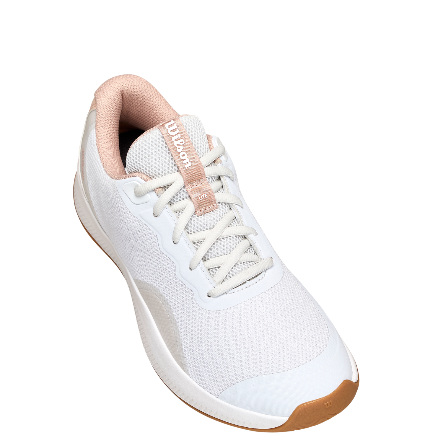 Wilson Intrigue Lite Tennis Shoe Women - White/Cameo Rose/Gum Tennis Shoes Wilson