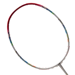 Hundred Flutter 7 Attack 4U Badminton Racket - White/Red White Red 4U6 Badminton Rackets Hundred
