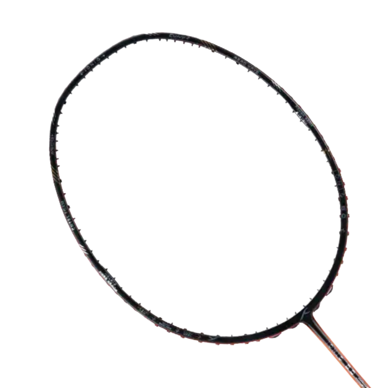 Hundred Ioniq 80 Limited Edition 4U Badminton Racket - Black/Orange Red Badminton Rackets Hundred