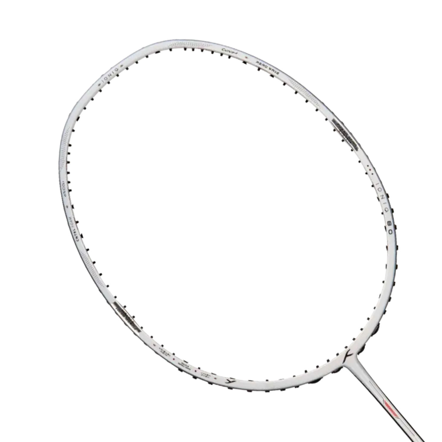 Hundred Ioniq 80 4U Badminton Racket - White/Black White Black 4U6 Badminton Rackets Hundred