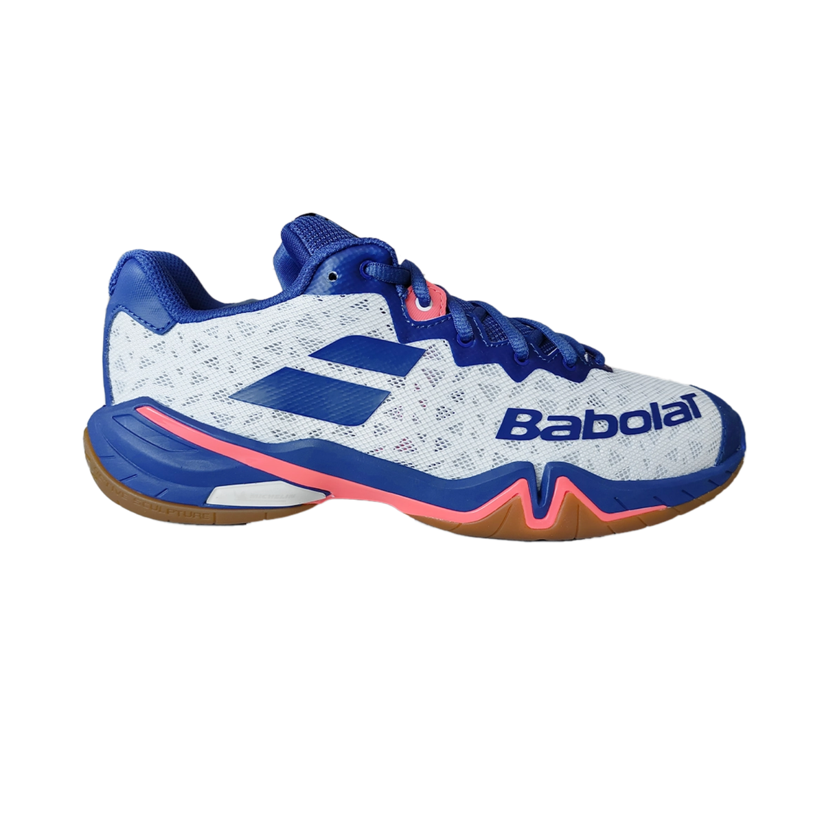 Babolat Shadow 4 Badminton Shoe Men - White/Blue Badminton Shoes Babolat