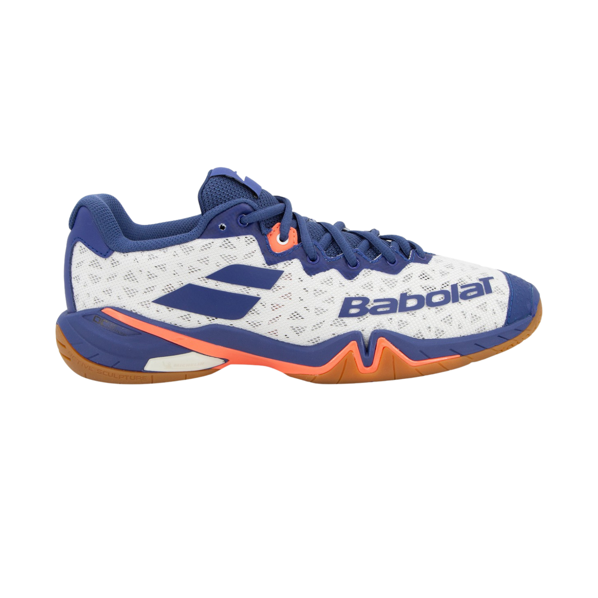 Babolat Shadow 4 Badminton Shoe Men - White/Navy Badminton Shoes Babolat