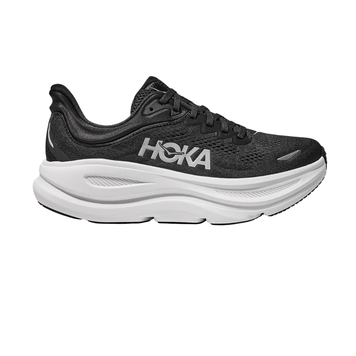 Hoka Bondi 9 Running Shoe Women - Black/White Black White Running Shoes Hoka