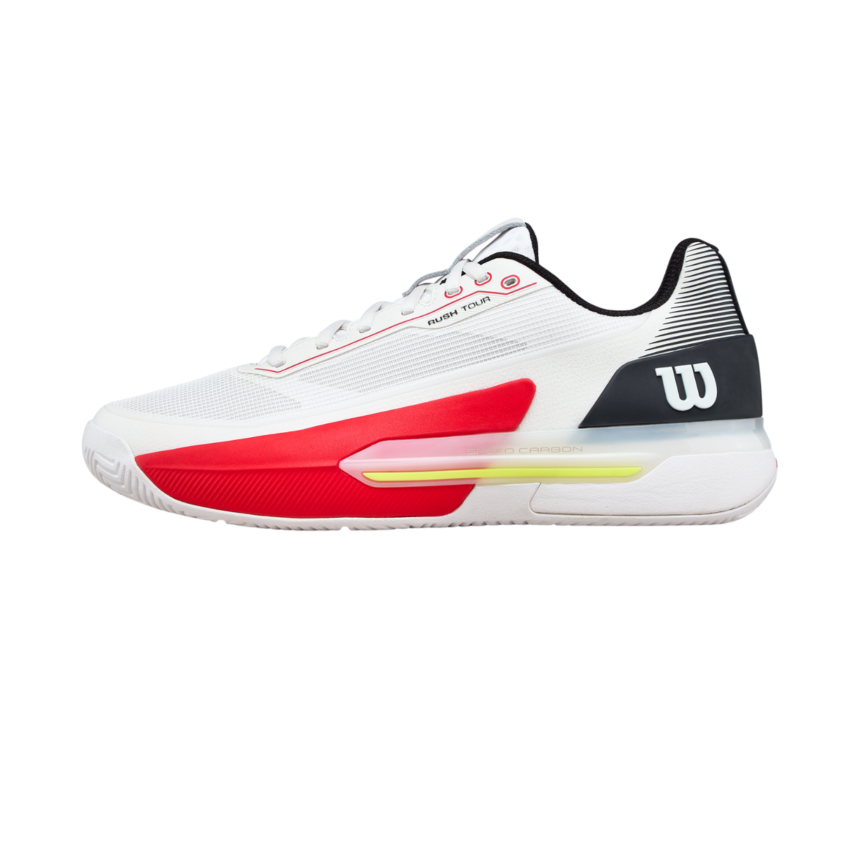 Wilson Rush Tour 5 Tennis Shoe Men - White/Red White Black Red Tennis Shoes Wilson