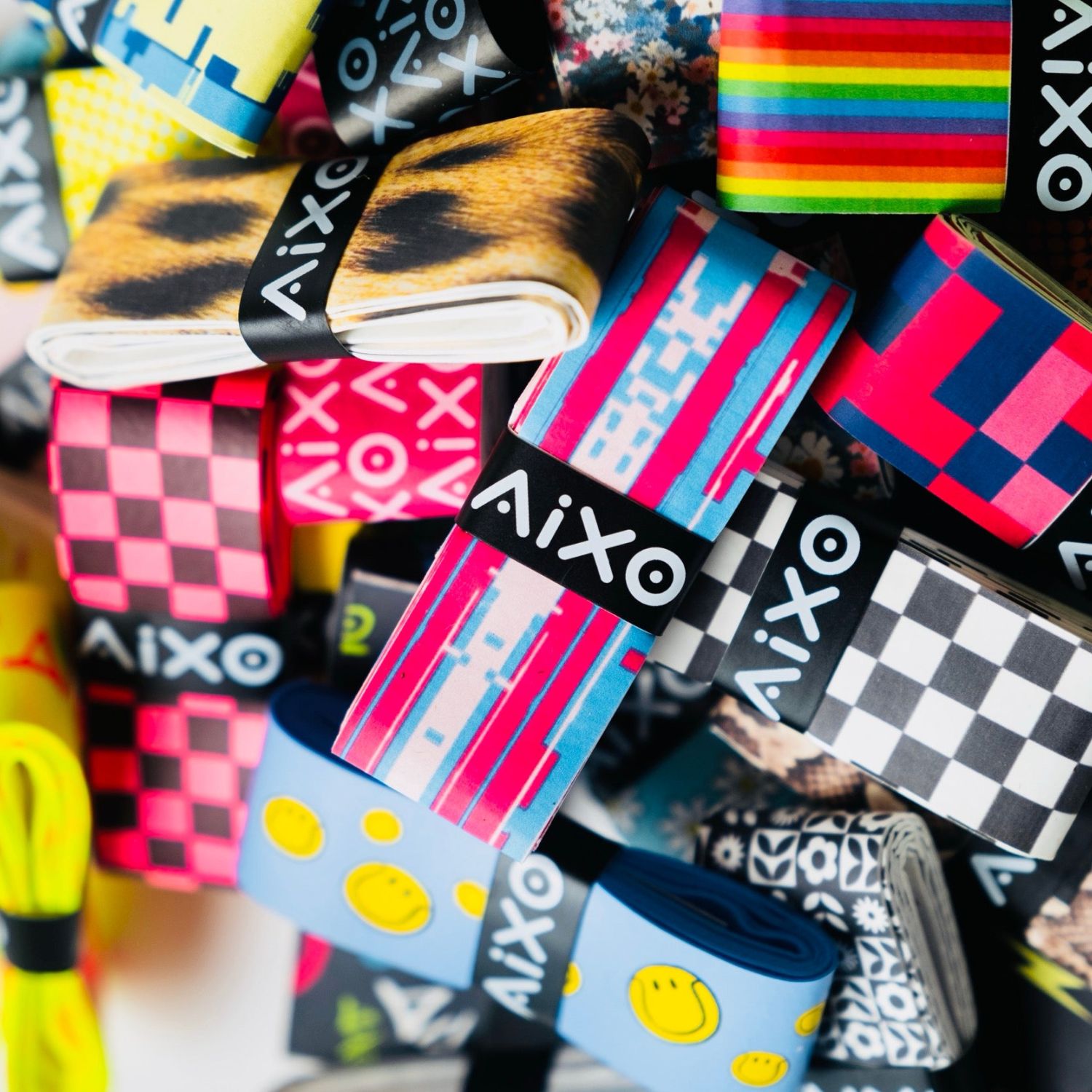 Aixo Rainbow Stripe Tacky Overgrip Overgrips Aixo