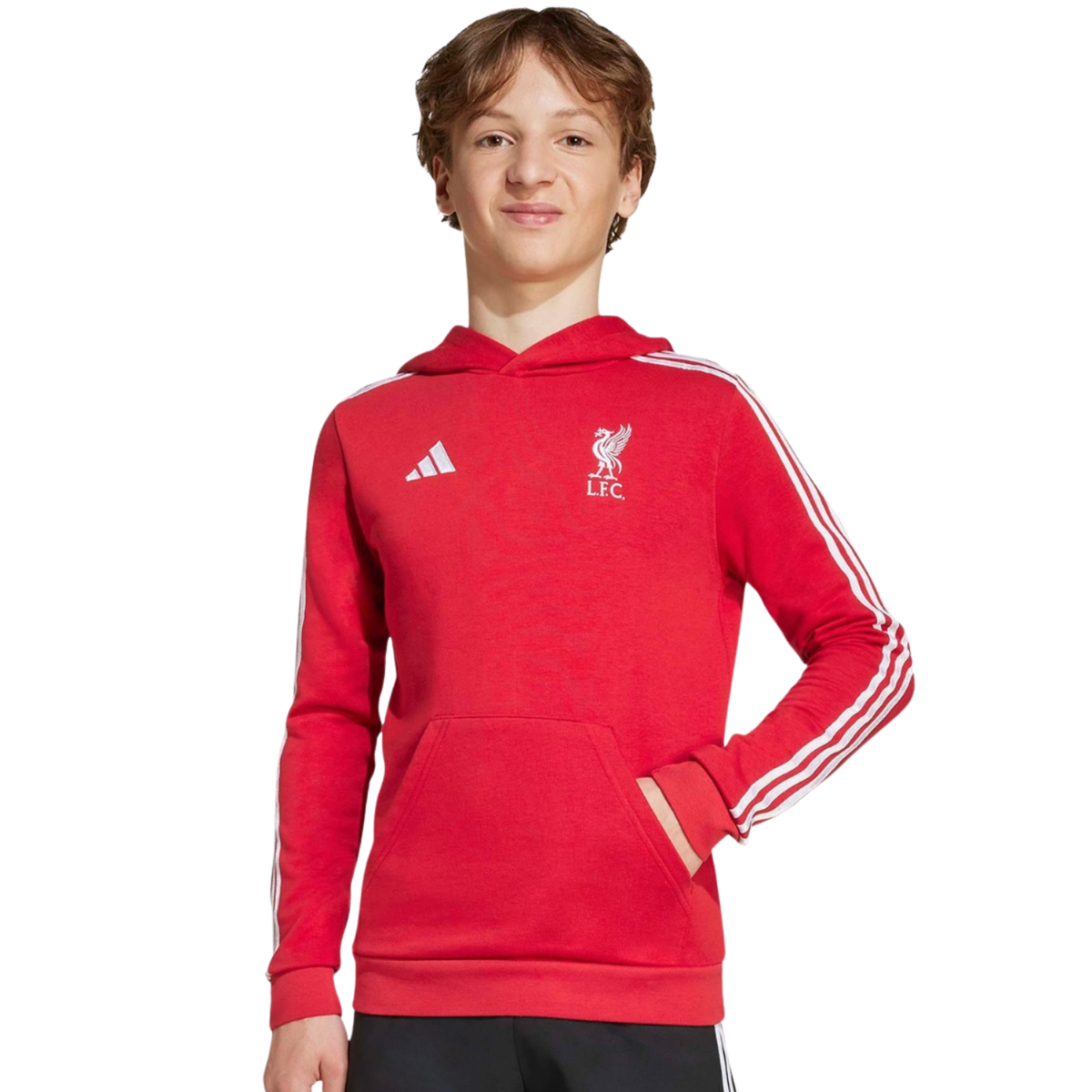 Adidas Liverpool F.C. 25/26 Hoodie Junior - Red Clothing Adidas