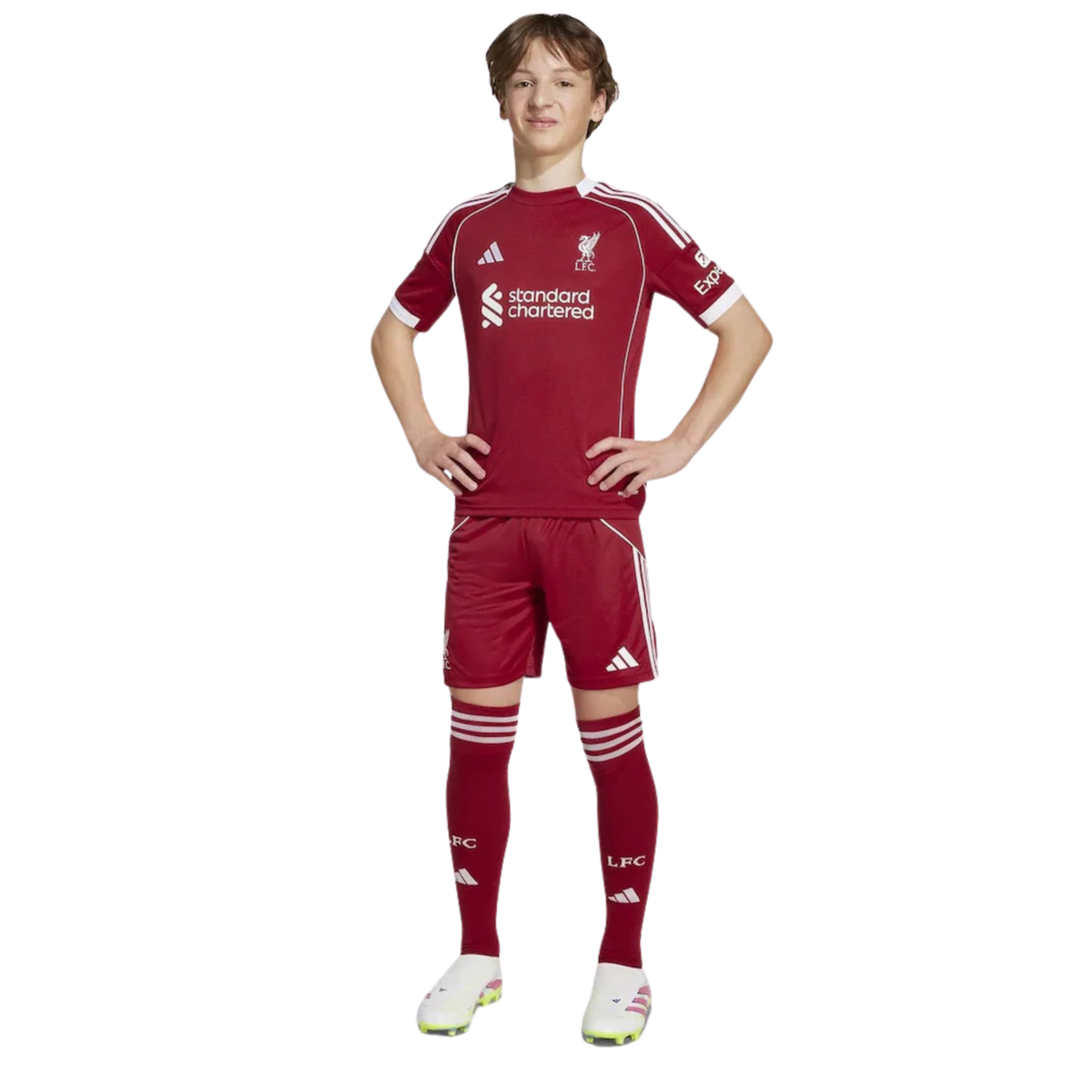 Adidas Liverpool F.C. 25/26 Home Shorts Junior - Red Clothing Adidas