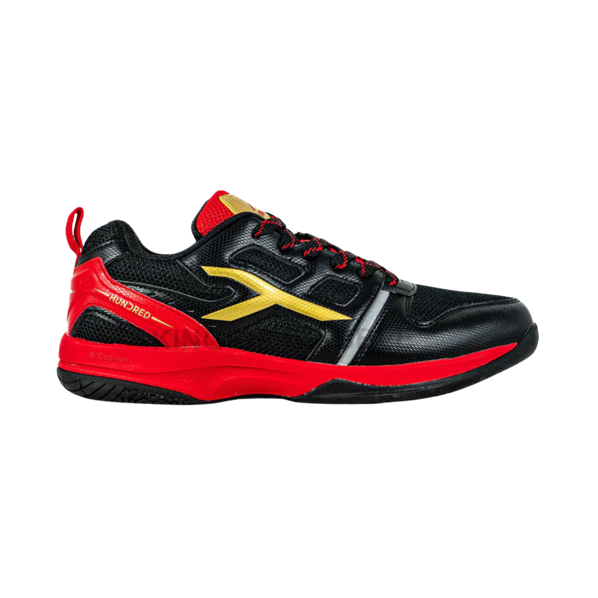 Hundred Blast Badminton Shoes - Black/Red/Gold Badminton Shoes Hundred