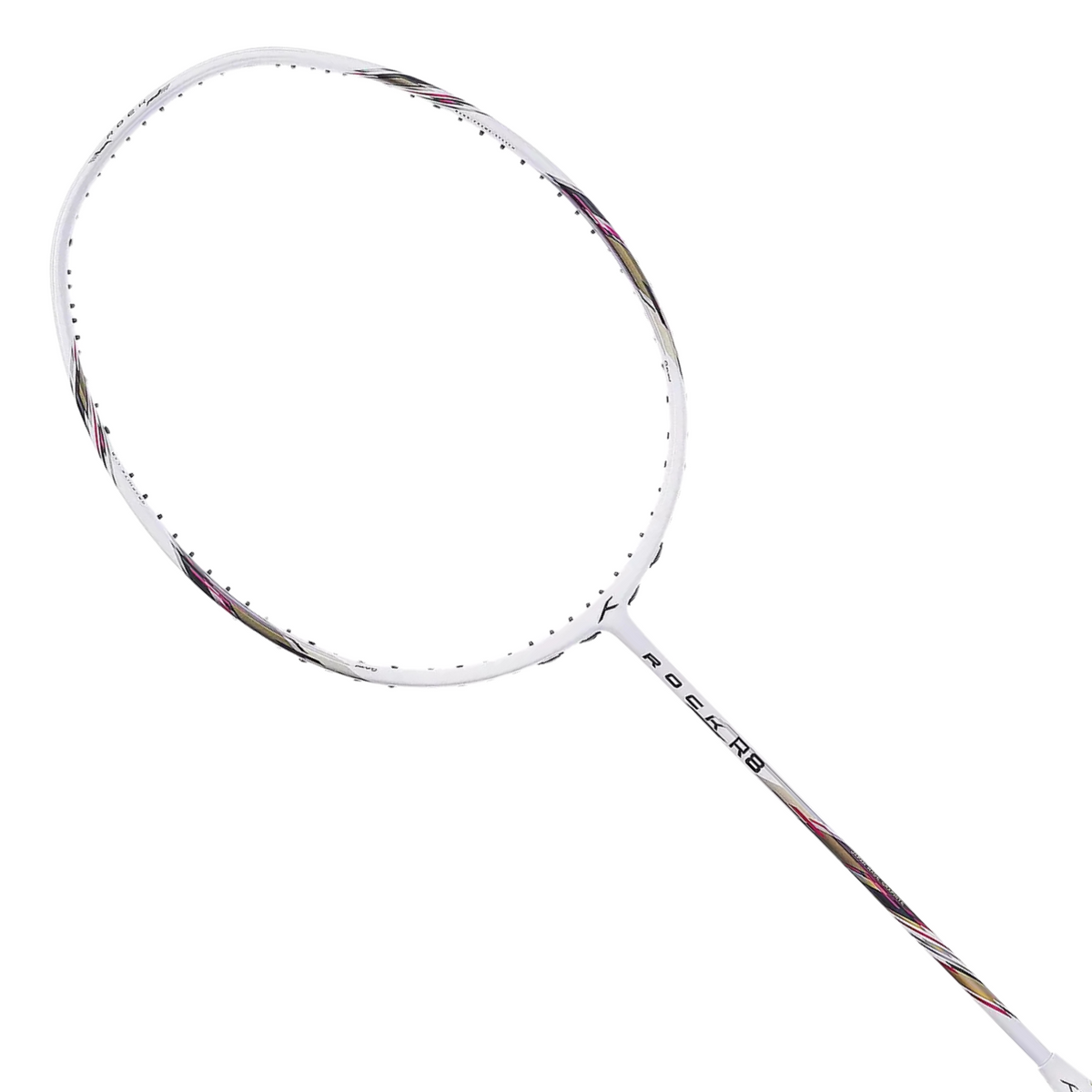 Hundred Rock R8 4U Badminton Racket - White/Black/Pink