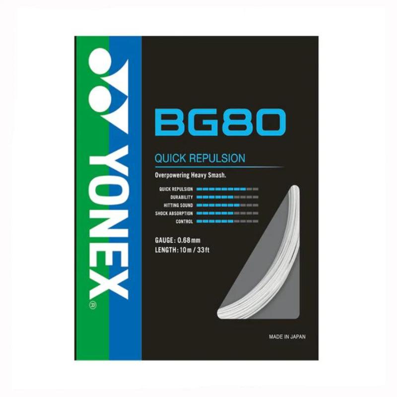 Yonex BG80 Badminton String (10m Set) Yellow