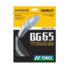 Yonex BG65 Titanium Badminton String (10m Set) Red