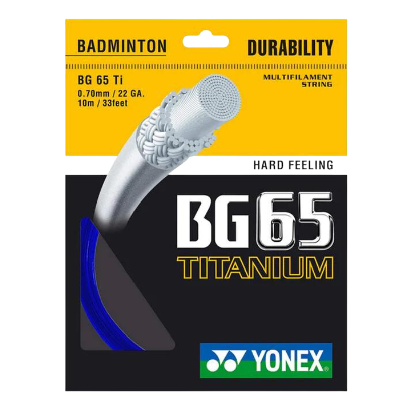 Yonex BG65 Titanium Badminton String (10m Set) Red