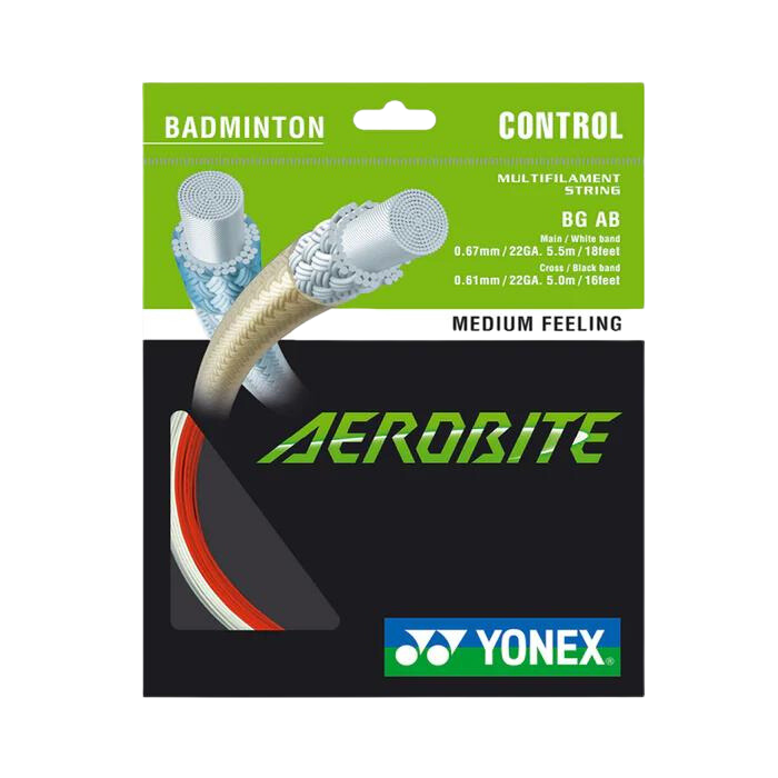 Yonex Aerobite String (10m Set) White/Green String (Packs) Yonex