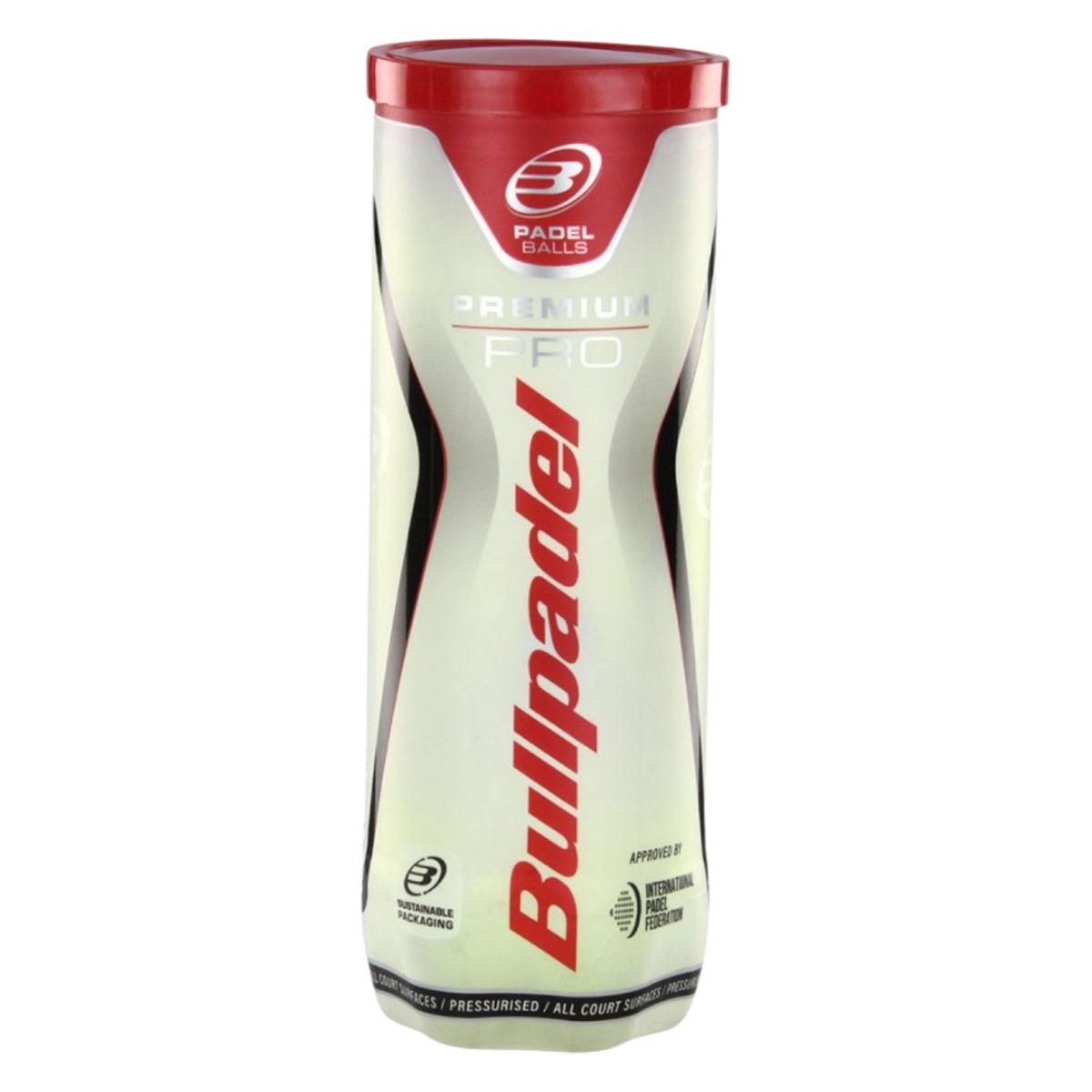BullPadel Premium Pro Padel Ball 3 Pack - Yellow