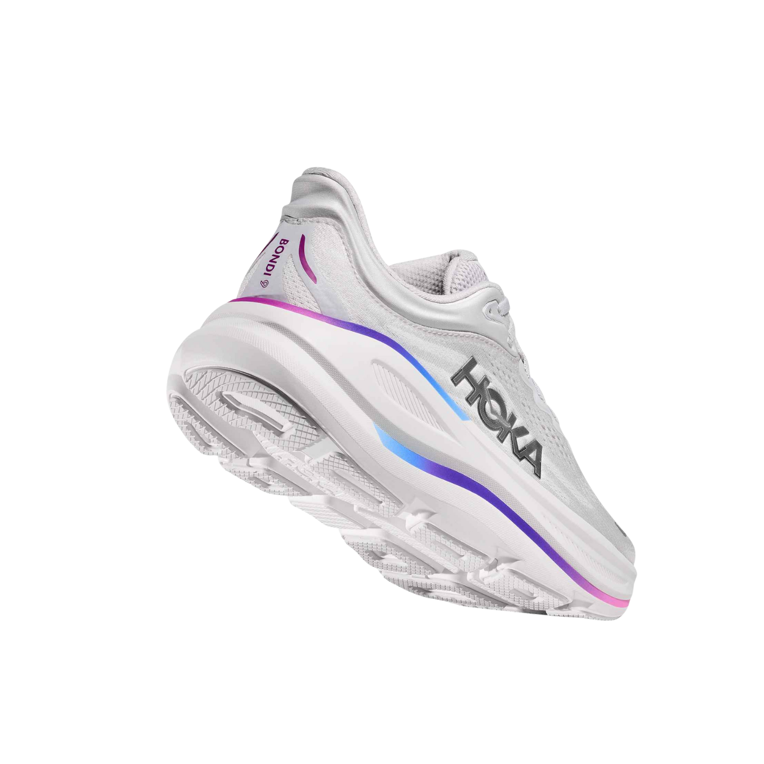 Hoka Bondi 9 Running Shoes Women - Cosmic Grey/White