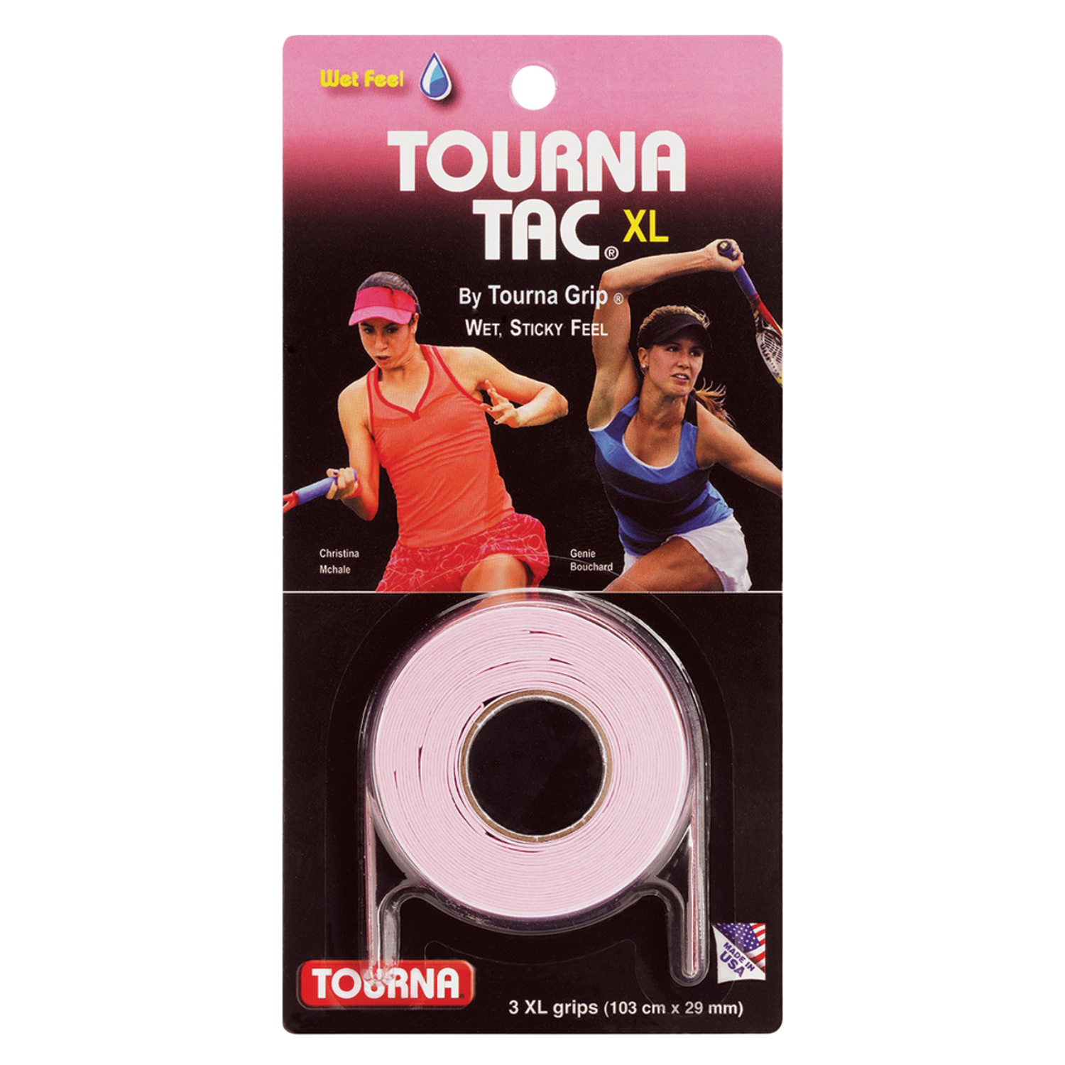 Tourna Tac XL Overgrip 3 Pack - White/Black/Pink Accessories Tourna