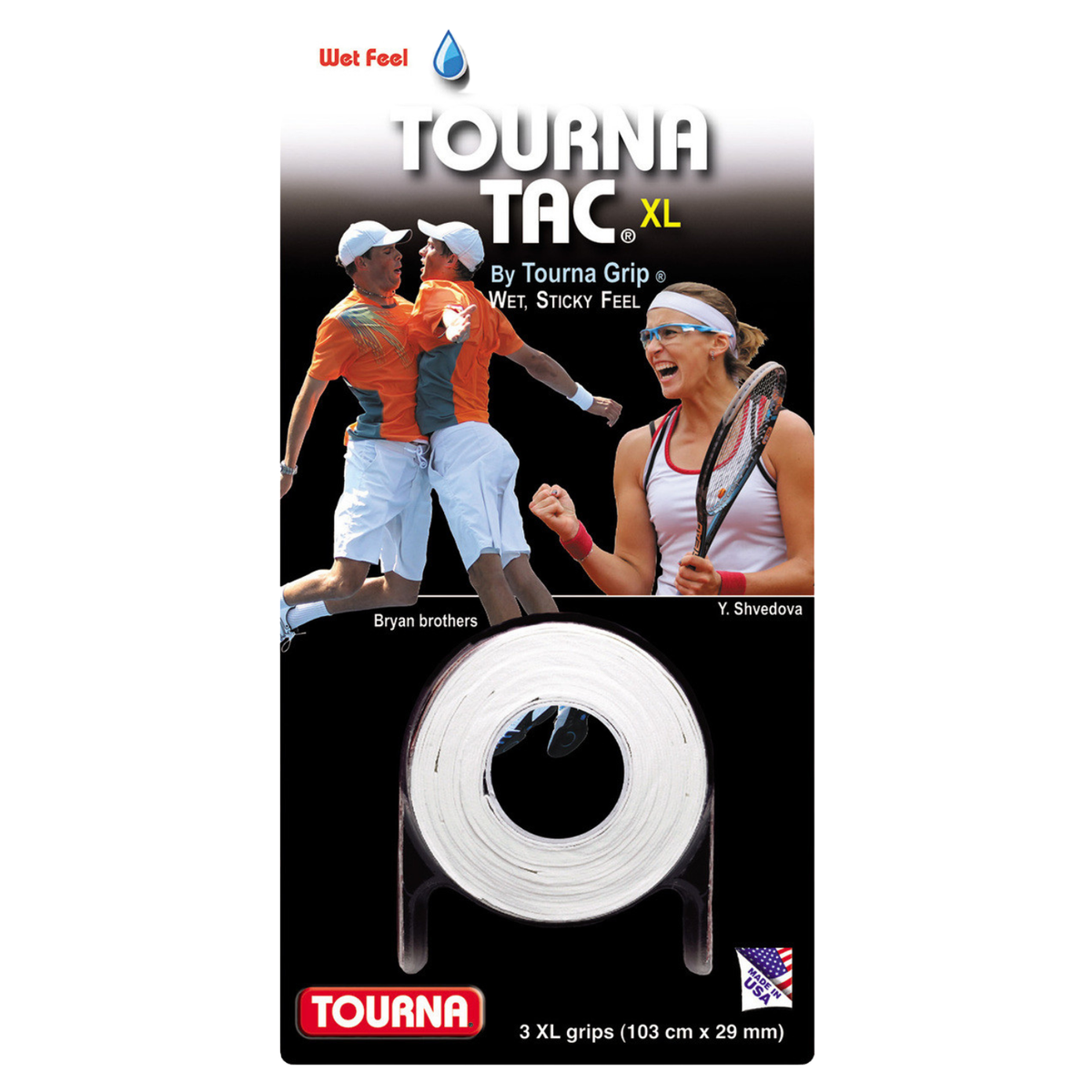 Tourna Tac XL Overgrip 3 Pack - White/Black/Pink Accessories Tourna