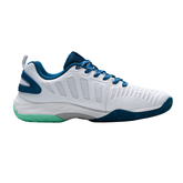Hundred Hypercourt Badminton Shoes - White White Blue Badminton Shoes Hundred