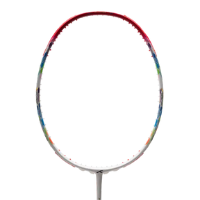 Hundred Flutter 7 Attack 4U Badminton Racket - White/Red Badminton Rackets Hundred