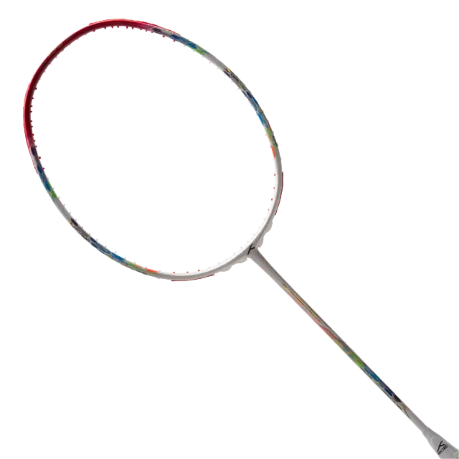 Hundred Flutter 7 Attack 4U Badminton Racket - White/Red Badminton Rackets Hundred