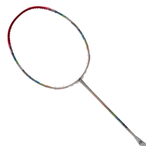 Hundred Flutter 7 Attack 4U Badminton Racket - White/Red Badminton Rackets Hundred