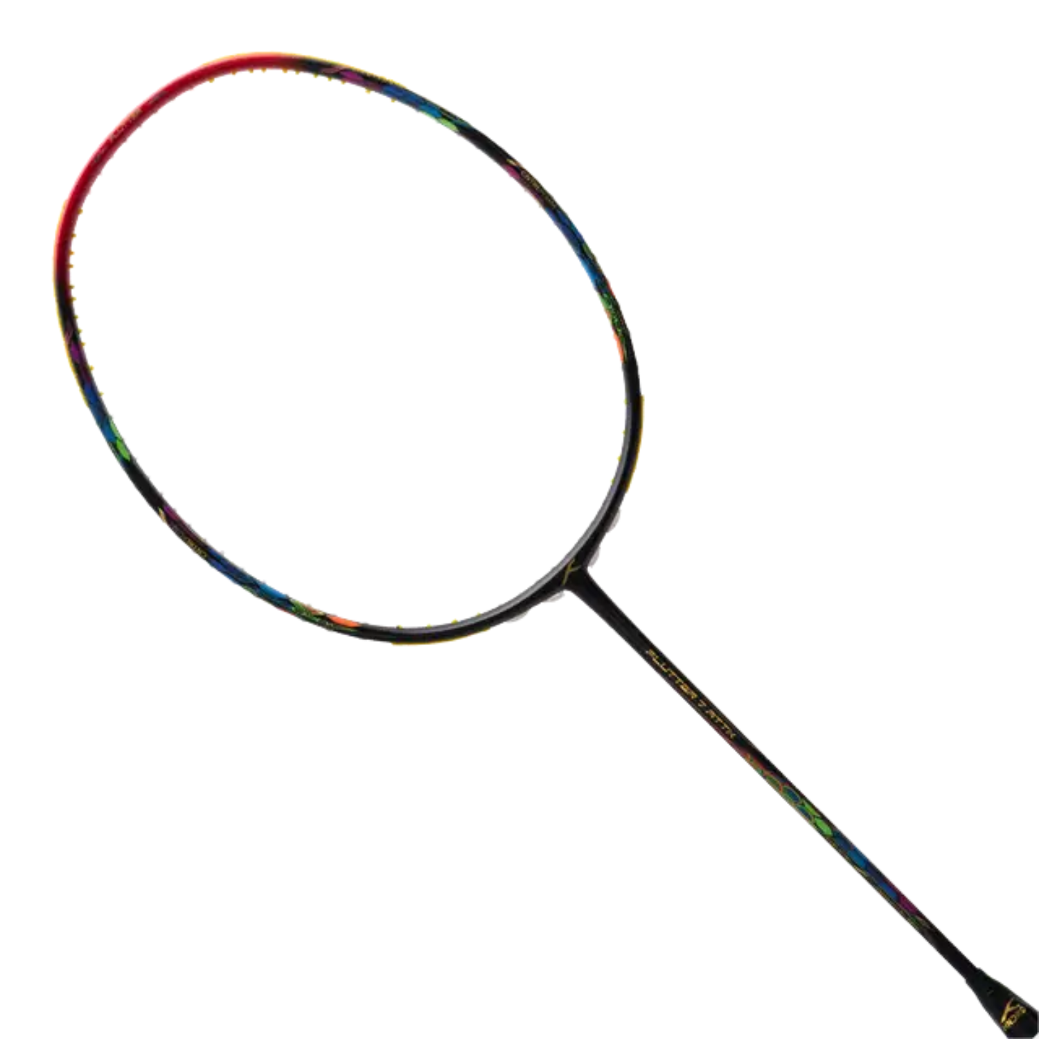 Hundred Flutter 7 Attack 4U Badminton Racket - Black/Red Badminton Rackets Hundred