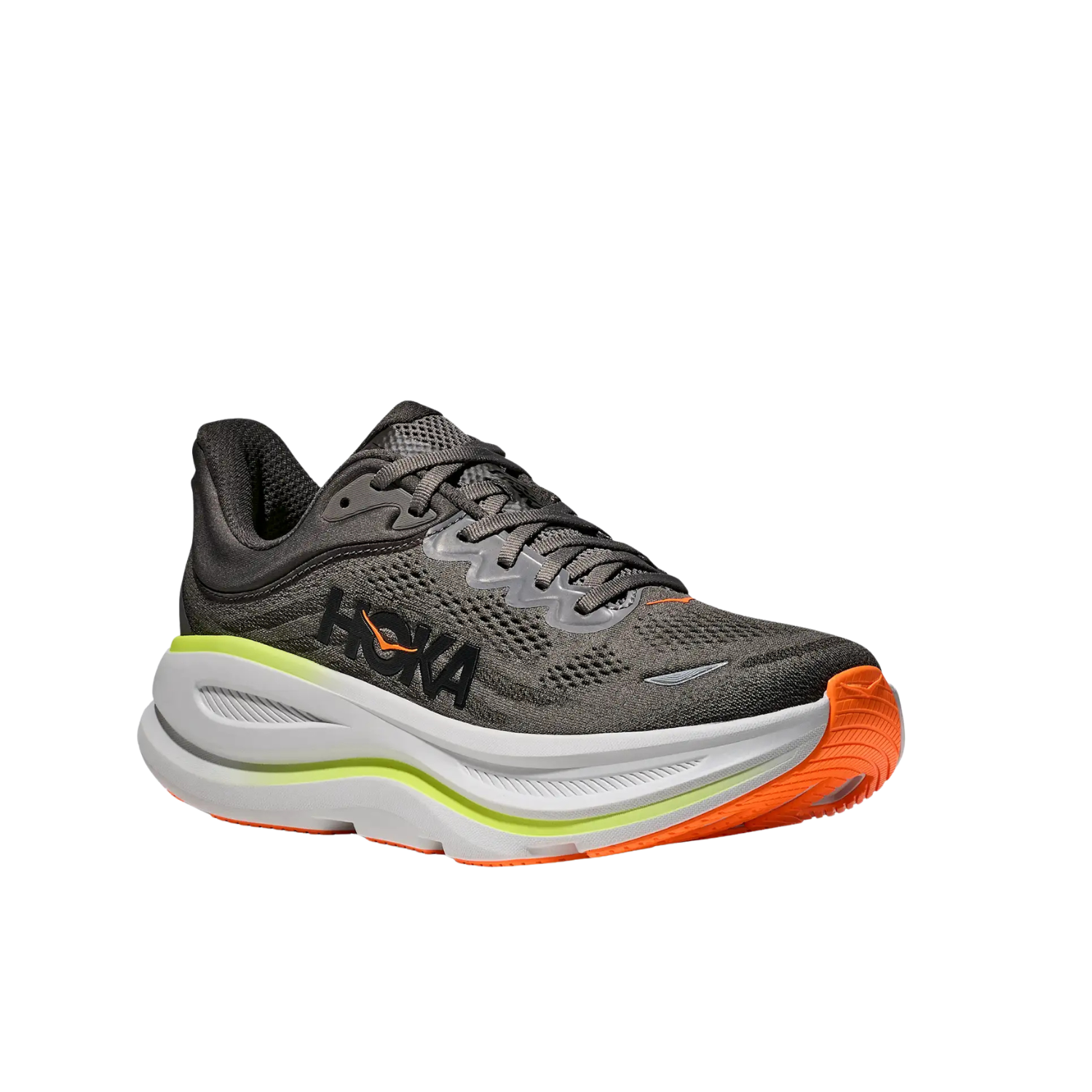 Hoka Bondi 9 Running Shoe Men - Asphalt Grey/Gravel Running Shoes Hoka