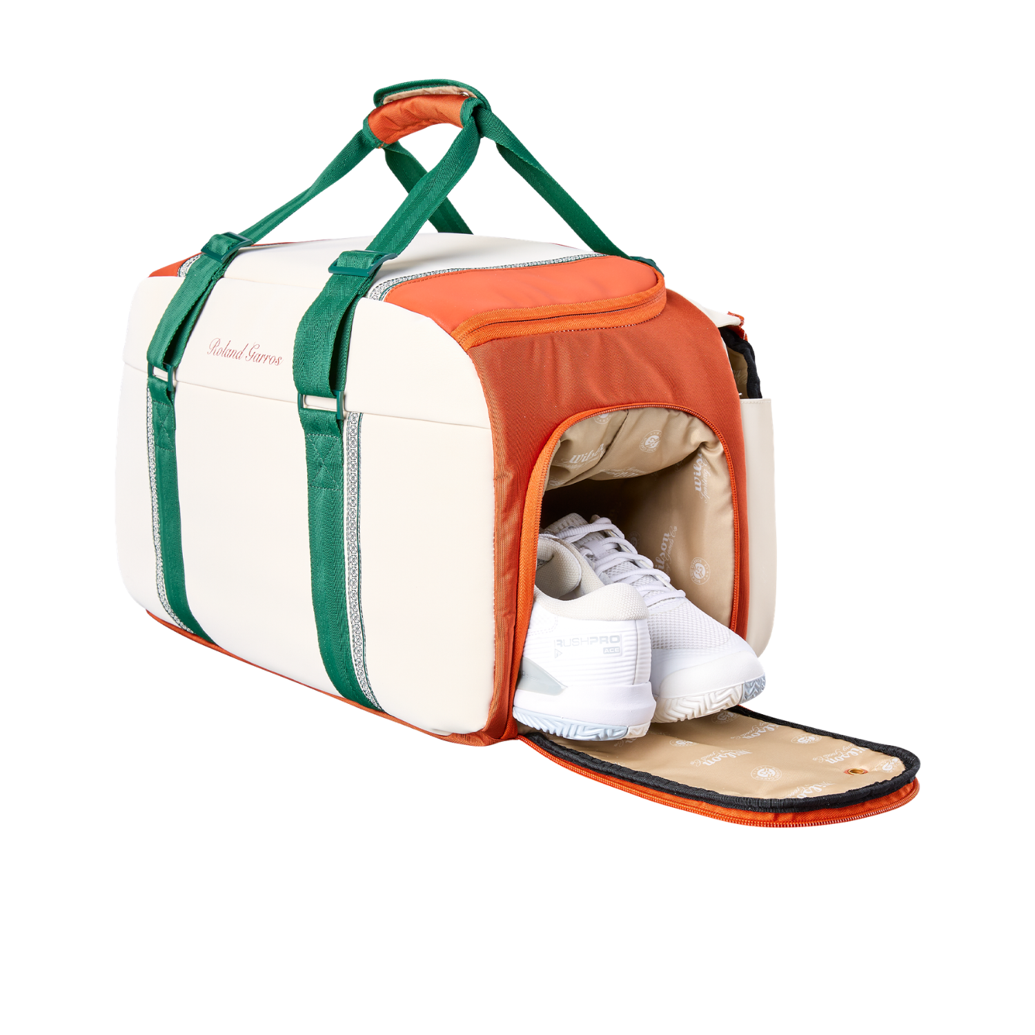 Wilson Roland Garros 2026 Small Duffle - Cream/Green Luggage Wilson