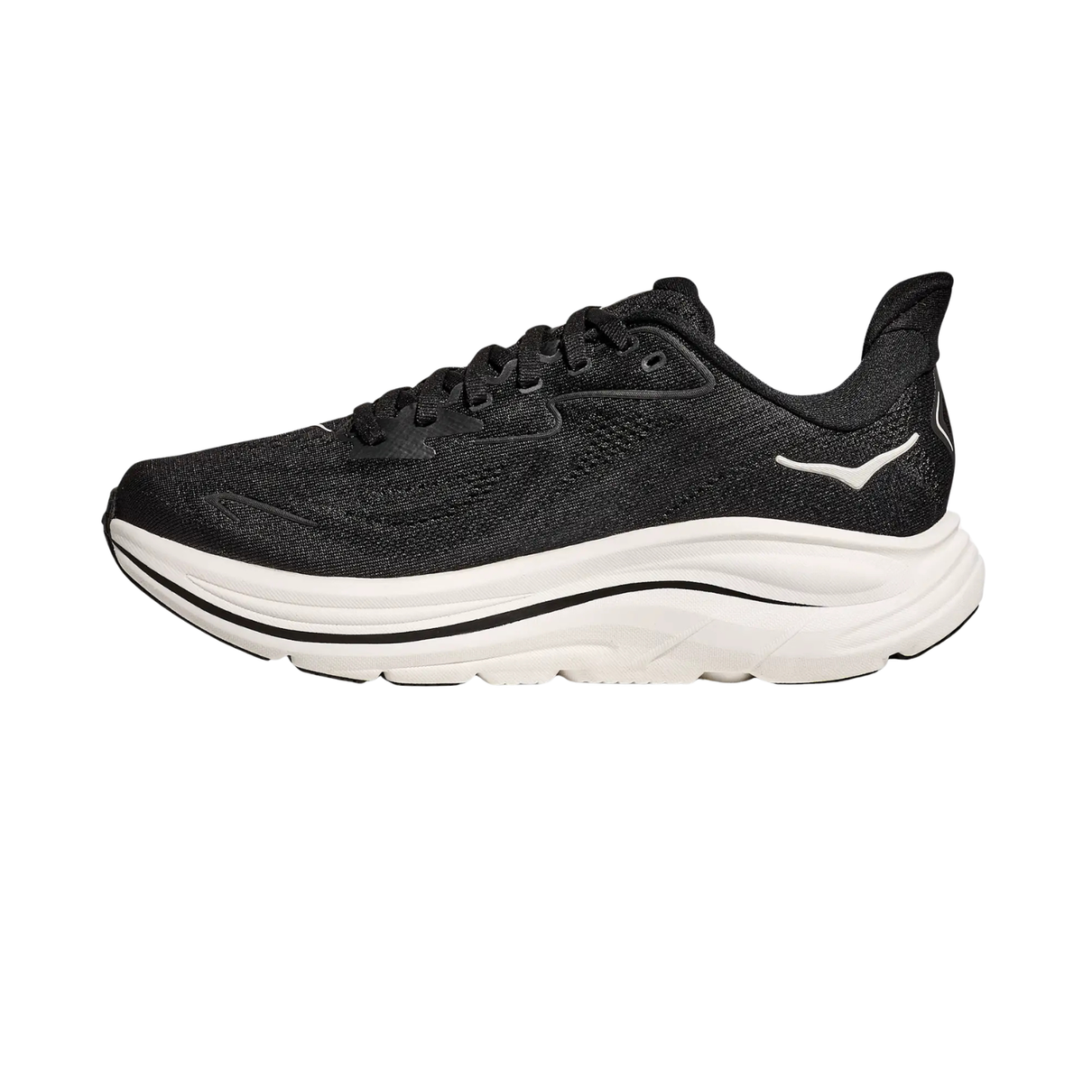 Hoka Clifton 10 Wide Running Shoe Women - Black/White Running Shoes Hoka