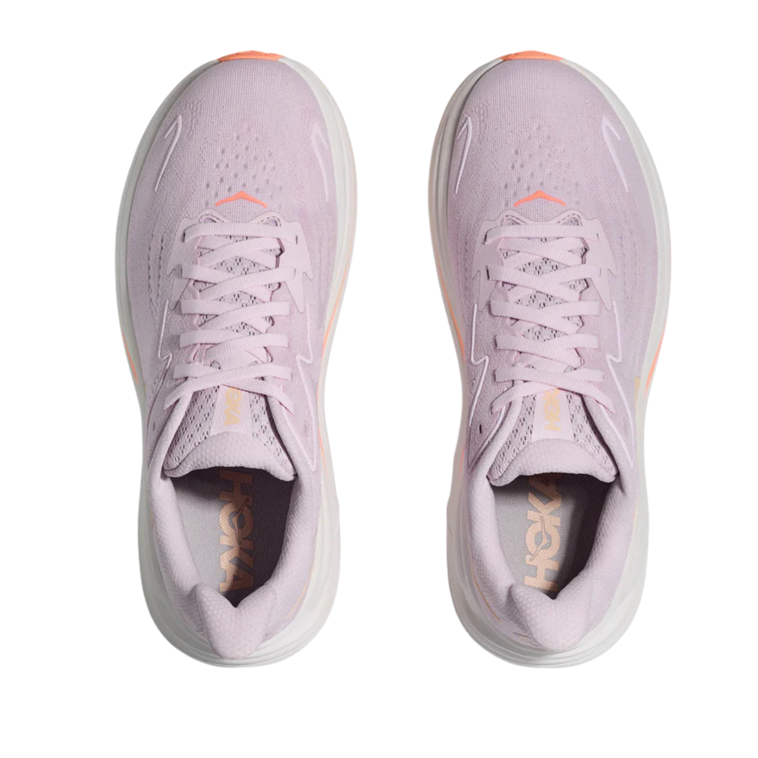 Hoka Clifton 10 Running Shoe Women - Lilac Cream/Tangerine Glow Running Shoes Hoka