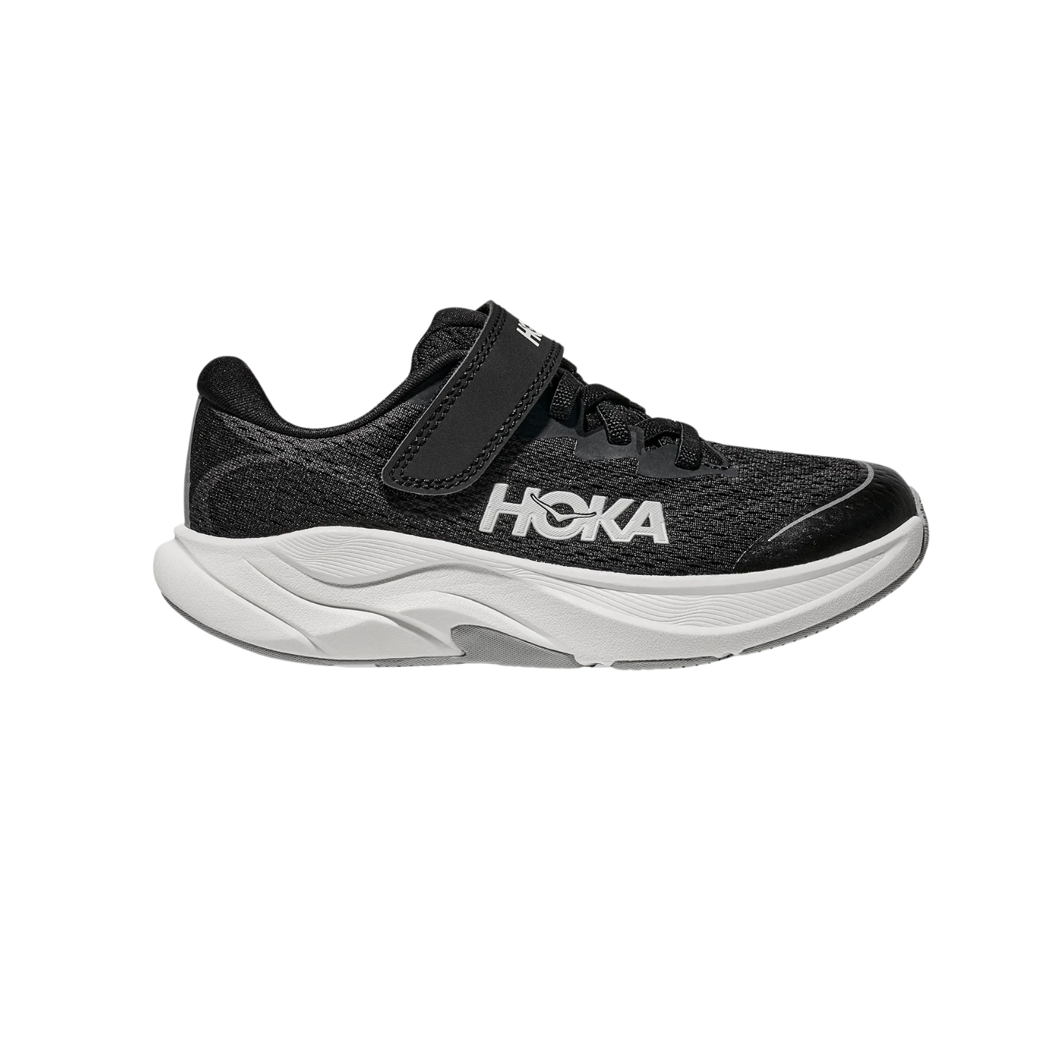 Hoka Rincon 4 Little Kids Shoe - Black/White Black White Running Shoes Hoka