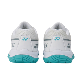 Yonex SHBSF1JREX PC Strider Flow Badminton Shoe Junior Lace - White/Mint Badminton Shoes Yonex