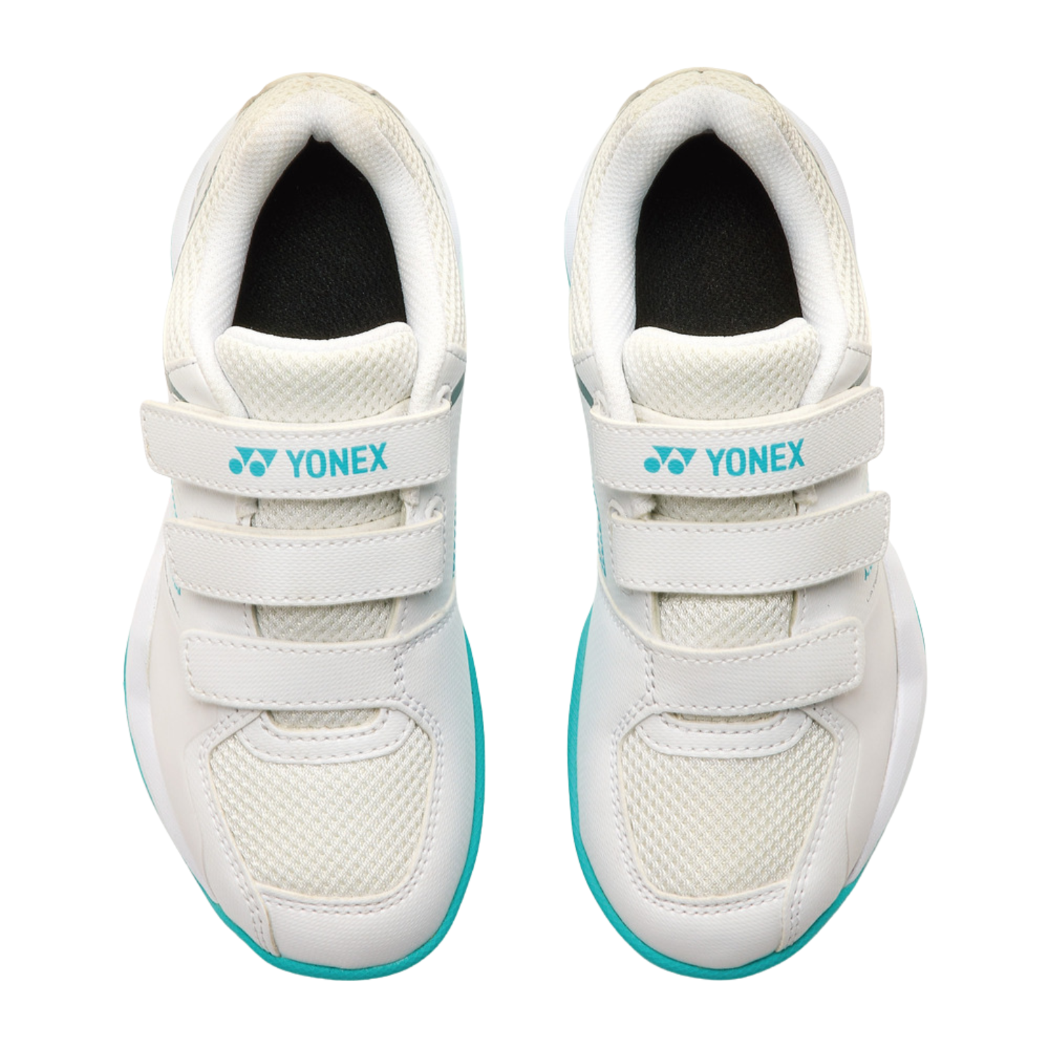 Yonex SHBSF1JBEX PC Strider Flow Badminton Shoe Junior Belt - White/Mint Badminton Shoes Yonex