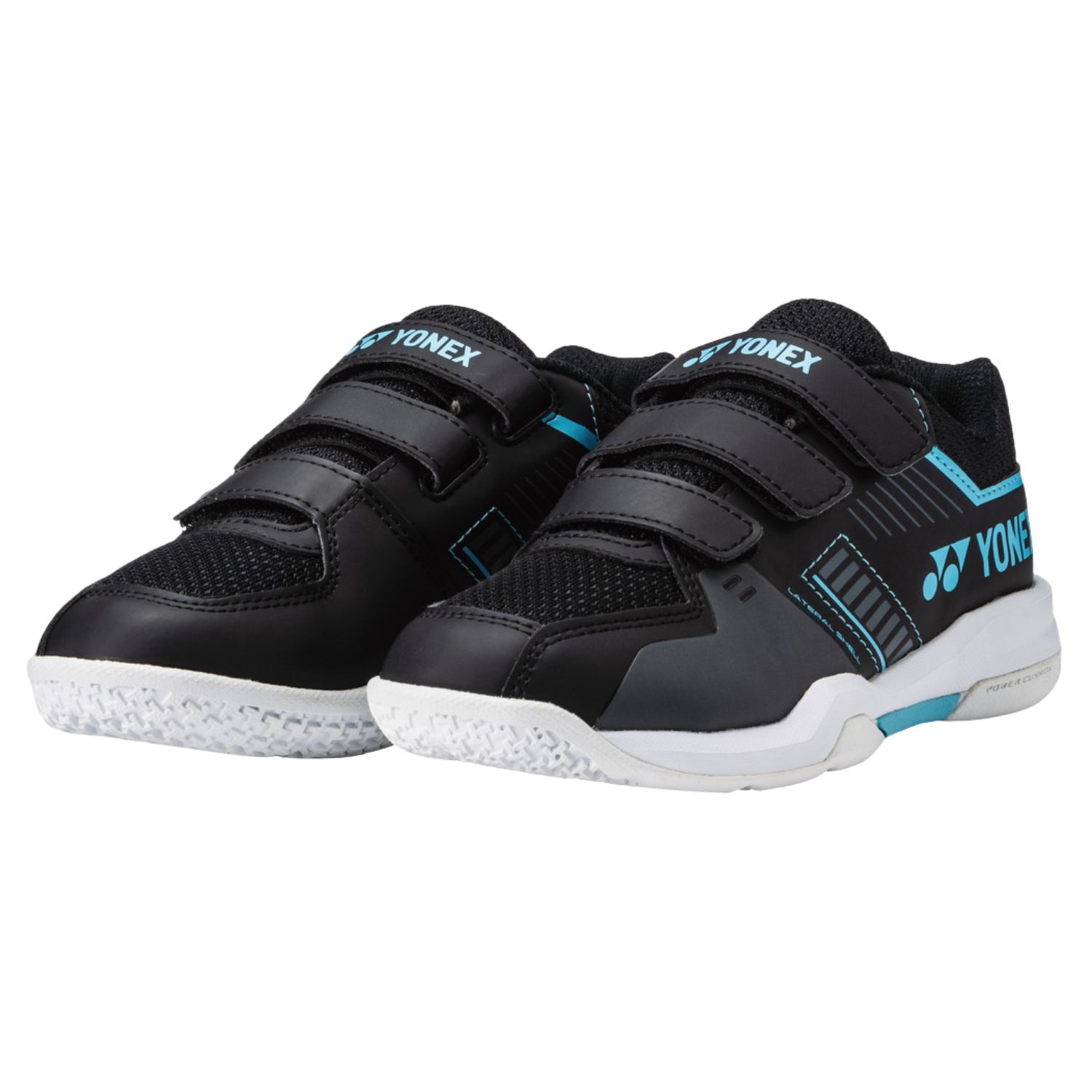 Yonex SHBSF1JB PC Strider Flow Badminton Shoe Junior Belt - Black/Blue Badminton Shoes Yonex