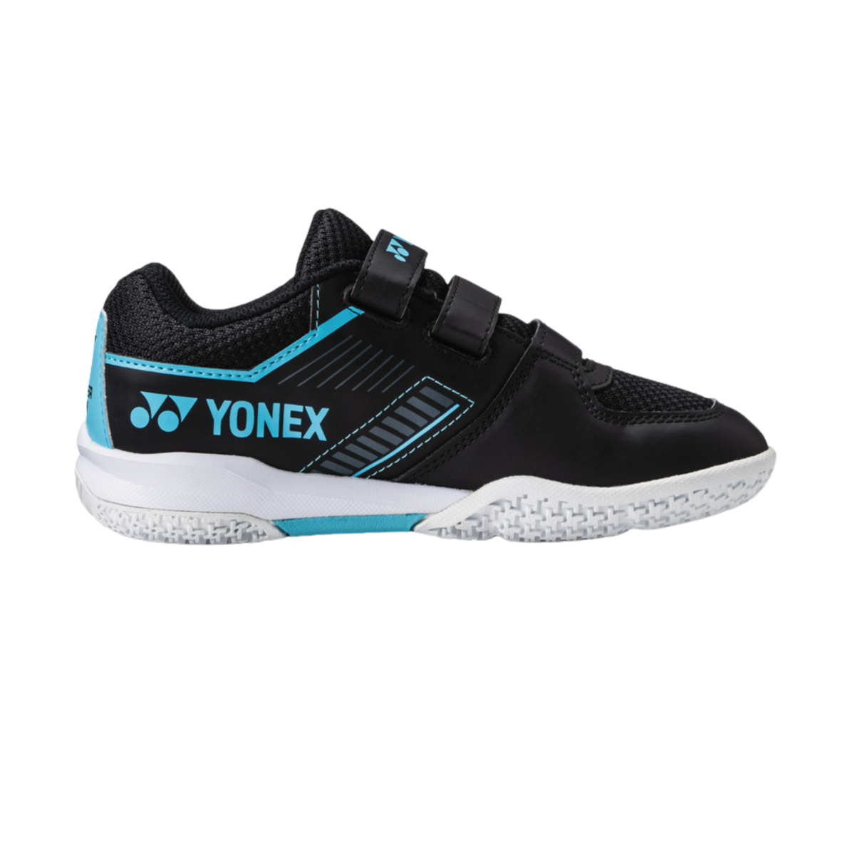 Yonex SHBSF1JB PC Strider Flow Badminton Shoe Junior Belt - Black/Blue Badminton Shoes Yonex