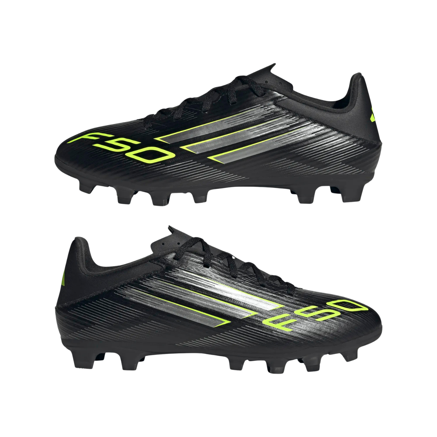 Adidas F50 Club FG/MG Football Shoe Unisex - Black/Lemon shoes Adidas