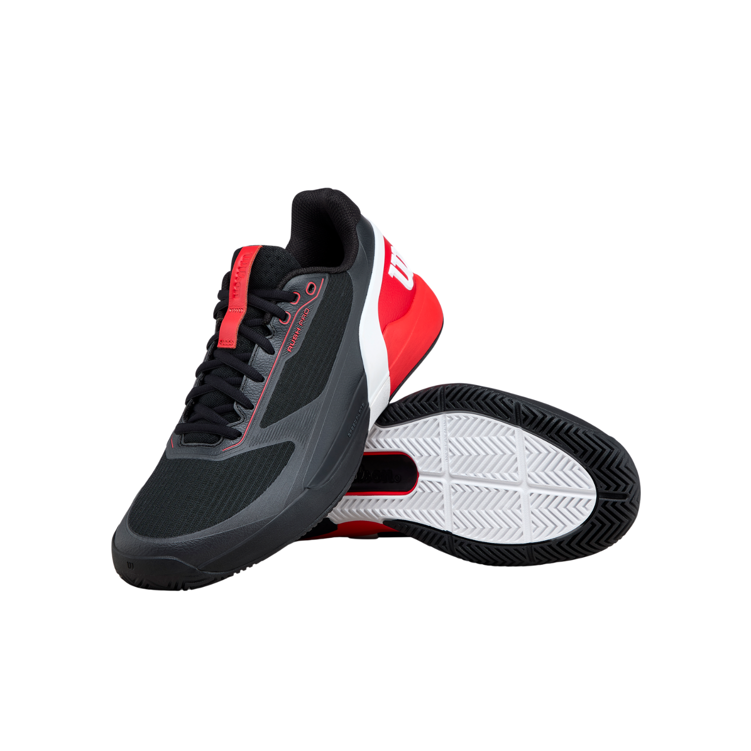 Wilson Rush Pro 5 Tennis Shoe Men - Black/Red Tennis Shoes Wilson