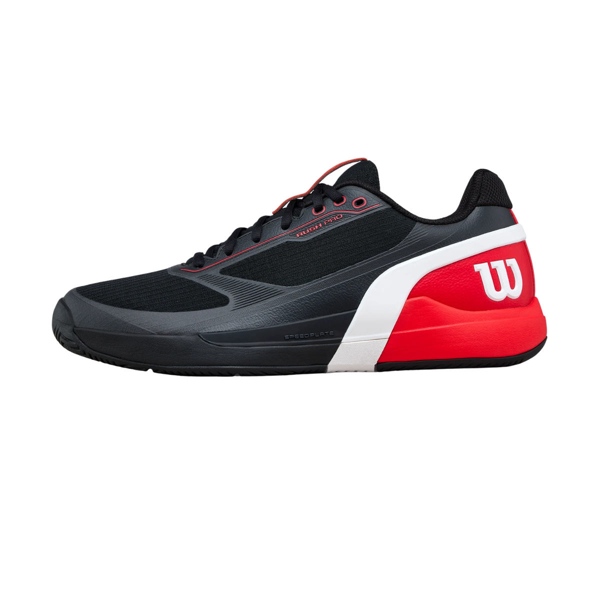 Wilson Rush Pro 5 Tennis Shoe Men - Black/Red Black Red White Tennis Shoes Wilson