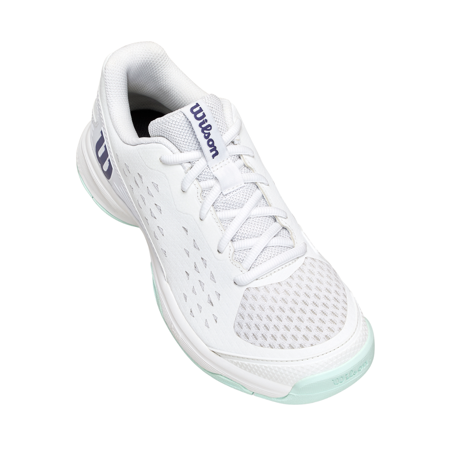 Wilson Rush Pro Ace Junior L Tennis Shoe - White/Bay/Skipper Blue Tennis Shoes Wilson